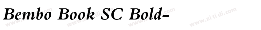 Bembo Book SC Bold字体转换